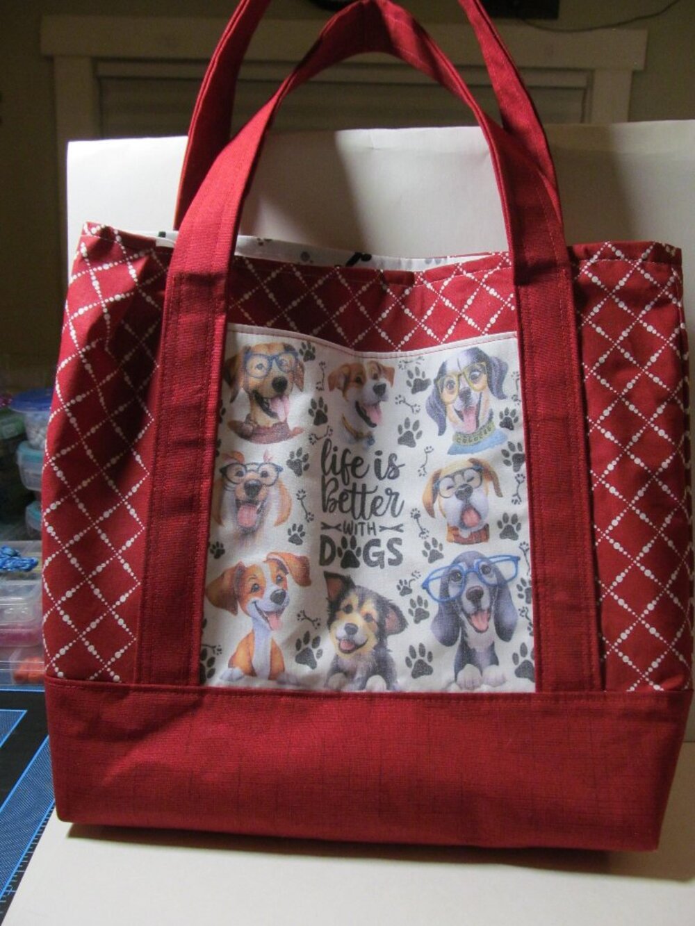"Life is Better with Dogs" Tote Bag #3812026